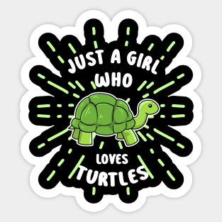 Just A Girl Who Loves Turtle Sticker